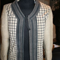 Veste pour homme en drap de laine avec les manches en laine tricotée (Sampeyre)