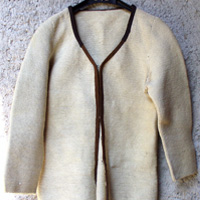 Tricot pour homme en laine tricotée et feutrée (Chianale).