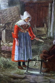 Robe en drap de laine rouge <br> E.Canziani, 'Piedmont',1913
